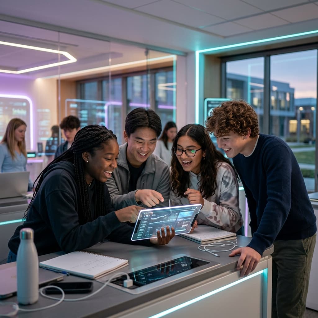 Student learning artificial intelligence India